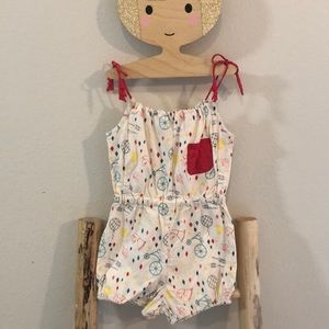 EUC size 3 Lali Cotton Come Play Circus Romper!
